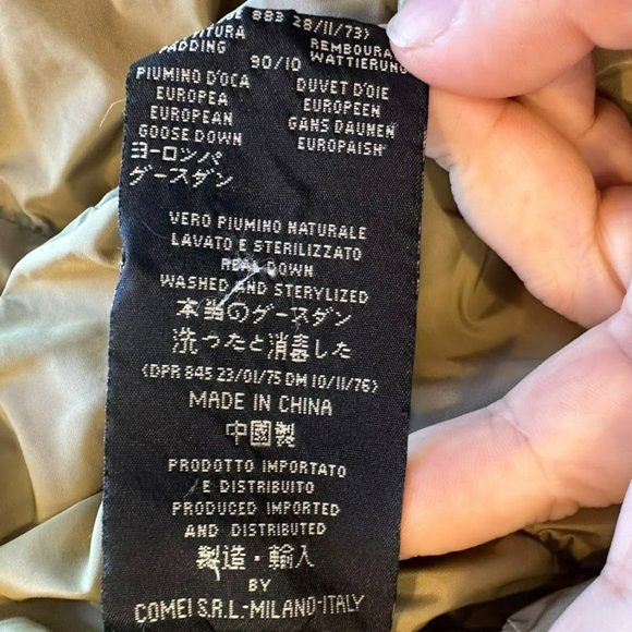 add Khaki Green Goose Down Fill Puffer Vest Womens size 4 - Picture 5 of 6